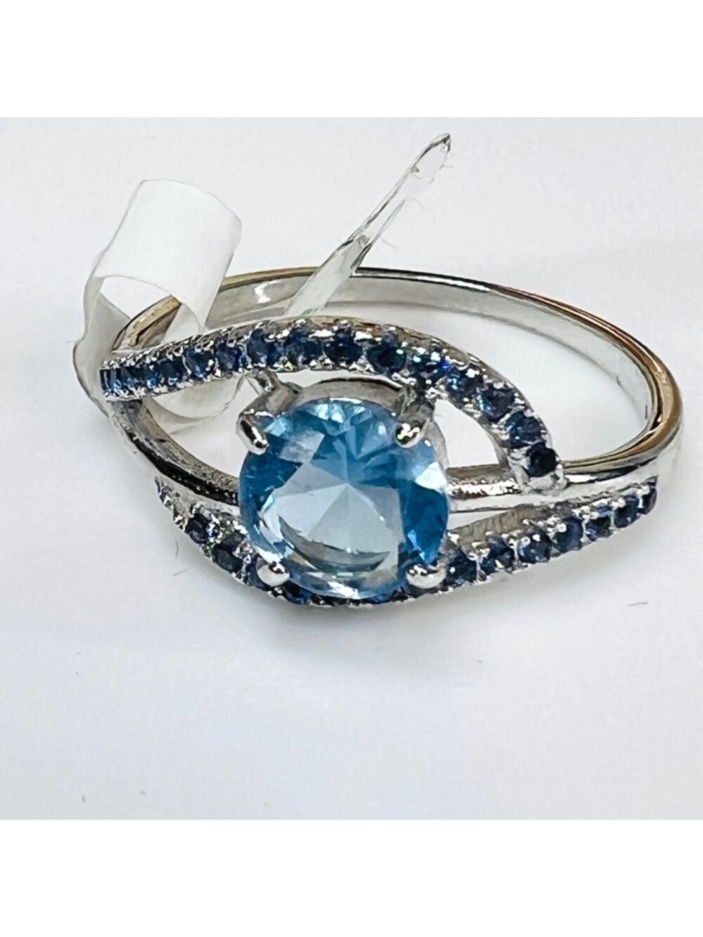 Ring Bomb Party Ring, NWOT size 8 blue gemstone, .925 sterling silver